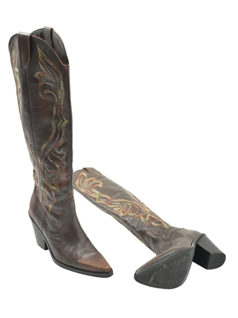 Aldo Revolve Western Knee-High Boots in Dark Brown
